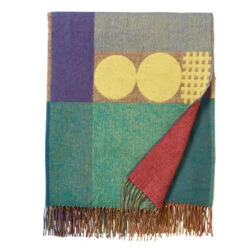 Donna Wilson Carnival Lambswool Throw 7 Donna Wilson Carnival Lambswool Throw -Donnawilson Shop Blanket Carnival Woven Throw Folded