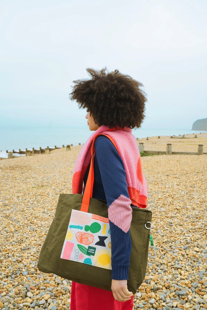 Donna Wilson Large Doodle Cotton Shopper 3 Donna Wilson Large Doodle Cotton Shopper - Image 3