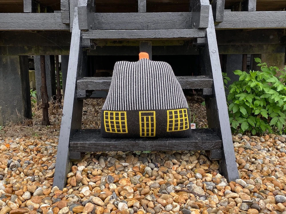 Donna Wilson Cottage Shaped Cushion - Black 3 Donna Wilson Cottage Shaped Cushion - Black - Image 3