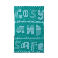 Donna Wilson Cosy And Safe Mini Blanket - Blue & Green