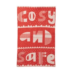 Donna Wilson Cosy And Safe Mini Blanket - Orange & White