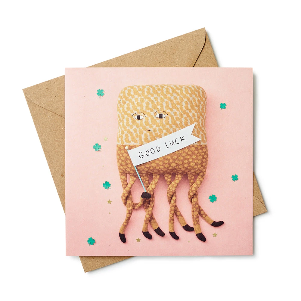 Donna Wilson Ozzy Good Luck Card 1 Donna Wilson Ozzy Good Luck Card