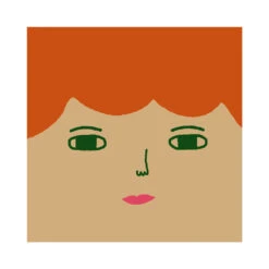 Donna Wilson Bespoke Robin Square Cushion -Donnawilson Shop RobinLightSkinGreenEyesGingerHair