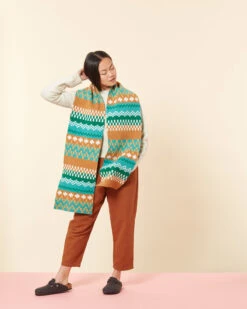 Donna Wilson Big Stitch Scarf - Shamrock -Donnawilson Shop Scarves Big Stitch Scarf Shamrock 1