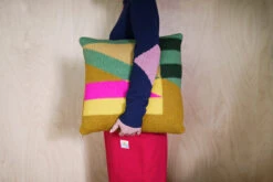 Donna Wilson Tilt Square Cushion - Green / Large -Donnawilson Shop TiltCushionGreen S1 SS25 Heks LoRes